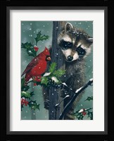 Raccoon - winter Fine Art Print