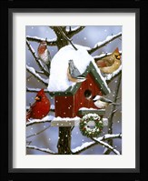 Red Birdhouse Fine Art Print