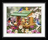 Backyard Birds Spring Feast Fine Art Print