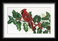 Cardinals & Holly Fine Art Print