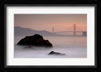 Rocks And Golden Gate Bridge Fine Art Print