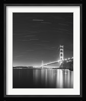 Golden Gate and Stars BW Fine Art Print
