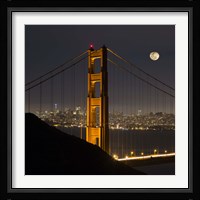 Golden Gate and Moon Fine Art Print