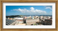 Buildings in a city at the waterfront viewed from a government building, Obispo House, Mercaderes, Old Havana, Havana, Cuba Fine Art Print