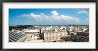 Buildings in a city at the waterfront viewed from a government building, Obispo House, Mercaderes, Old Havana, Havana, Cuba Fine Art Print