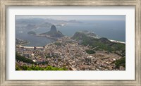 Elevated view of Botafogo neighborhood and Sugarloaf Mountain from Corcovado, Rio De Janeiro, Brazil Fine Art Print