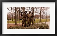 The Three Soldiers bronze statues at The Mall, Washington DC, USA Fine Art Print
