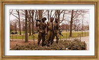 The Three Soldiers bronze statues at The Mall, Washington DC, USA Fine Art Print