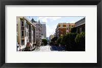 Buildings on both sides of a street, Powell Street, San Francisco, California, USA Fine Art Print