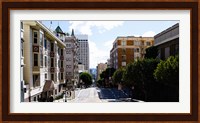 Buildings on both sides of a street, Powell Street, San Francisco, California, USA Fine Art Print