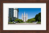Facade of a church, Mormon Temple, Temple Square, Salt Lake City, Utah Fine Art Print