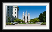 Facade of a church, Mormon Temple, Temple Square, Salt Lake City, Utah Fine Art Print