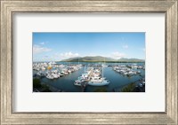 Boats at a marina, Shangri-La Hotel, Cairns, Queensland, Australia Fine Art Print