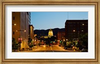 Utah State Capitol Building at Night, Salt Lake City, Utah Fine Art Print