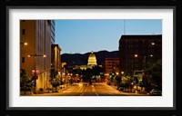 Utah State Capitol Building at Night, Salt Lake City, Utah Fine Art Print