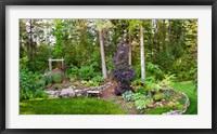 Backyard garden in Loon Lake, Spokane, Washington State, USA Fine Art Print
