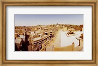 Rooftop view of buildings in a city, India Fine Art Print