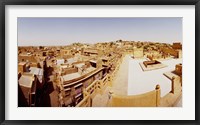 Rooftop view of buildings in a city, India Fine Art Print