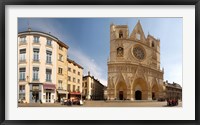 Cathedral in a city, St. Jean Cathedral, Lyon, Rhone, Rhone-Alpes, France Fine Art Print