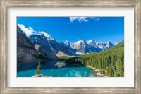 Moraine Lake at Banff National Park in the Canadian Rockies near Lake Louise, Alberta, Canada Fine Art Print