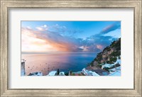 Sunset in Positano, Amalfi Coast, Italy Fine Art Print