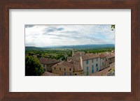 Clouds over a town, Place du Terrail, Bonnieux, Vaucluse, Provence-Alpes-Cote d'Azur, France Fine Art Print