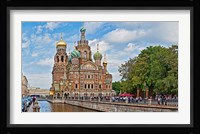 Church in a city, Church Of The Savior On Blood, St. Petersburg, Russia Fine Art Print
