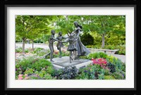 Bronze statue of mother and children, Temple Square, Salt Lake City, Utah, USA Fine Art Print