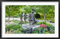 Bronze statue of mother and children, Temple Square, Salt Lake City, Utah, USA Fine Art Print