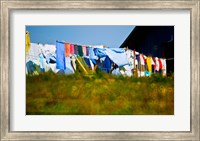 Laundry hanging on the line to dry, Michigan, USA Fine Art Print