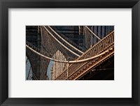 Close-up of the Brooklyn Bridge, New York City, New York State Fine Art Print
