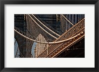 Close-up of the Brooklyn Bridge, New York City, New York State Fine Art Print