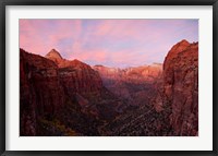 Zion Canyon at sunset, Zion National Park, Springdale, Utah, USA Fine Art Print