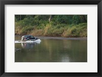 Sports utility vehicle crossing a river, Ora River, Playa Carrillo, Guanacaste, Costa Rica Fine Art Print