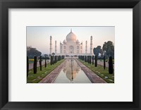 Reflection of a mausoleum in water, Taj Mahal, Agra, Uttar Pradesh, India Fine Art Print