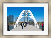 People strolling on Humber Bay Arch Bridge, Toronto, Ontario, Canada Fine Art Print