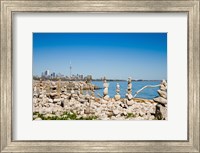 Rock stacks with skylines in the background, Toronto, Ontario, Canada 2013 Fine Art Print