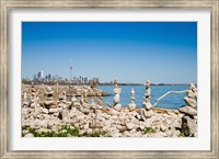 Rock stacks with skylines in the background, Toronto, Ontario, Canada 2013 Fine Art Print