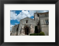 Facade of a church, Eglise Saint-Vincent, Les Baux-De-Provence, Bouches-Du-Rhone, Provence-Alpes-Cote d'Azur, France Fine Art Print