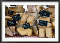 Cheese for sale at a market stall, Lourmarin, Vaucluse, Provence-Alpes-Cote d'Azur, France Fine Art Print