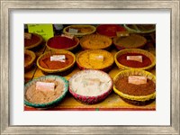 Spices for sale at a market stall, Lourmarin, Vaucluse, Provence-Alpes-Cote d'Azur, France Fine Art Print
