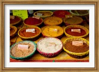 Spices for sale at a market stall, Lourmarin, Vaucluse, Provence-Alpes-Cote d'Azur, France Fine Art Print