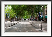 Street scene, Cours Mirabeau, Aix-En-Provence, Bouches-Du-Rhone, Provence-Alpes-Cote d'Azur, France Fine Art Print