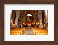 Interiors of a church, Saint Esprit Church, Aix-En-Provence, Bouches-Du-Rhone, Provence-Alpes-Cote d'Azur, France Fine Art Print