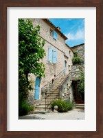 Staircase of an old house, Lacoste, Vaucluse, Provence-Alpes-Cote d'Azur, France Fine Art Print