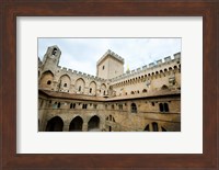 Courtyard of a palace, Palais des Papes, Avignon, Vaucluse, Provence-Alpes-Cote d'Azur, France Fine Art Print