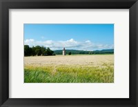 Wheat field with a tower, Meyrargues, Bouches-Du-Rhone, Provence-Alpes-Cote d'Azur, France Fine Art Print