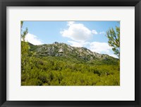 Low angle view of mountains, Alpilles, D25, Eyguieres, Bouches-Du-Rhone, Provence-Alpes-Cote d'Azur, France Fine Art Print