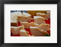 Cheese for sale at weekly market, Arles, Bouches-Du-Rhone, Provence-Alpes-Cote d'Azur, France Fine Art Print