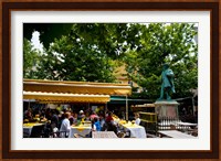 People in a restaurant, Place Du Forum, Arles, Bouches-Du-Rhone, Provence-Alpes-Cote d'Azur, France Fine Art Print